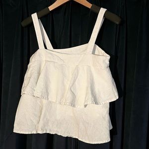 Abound Linen Blend Summer Top White